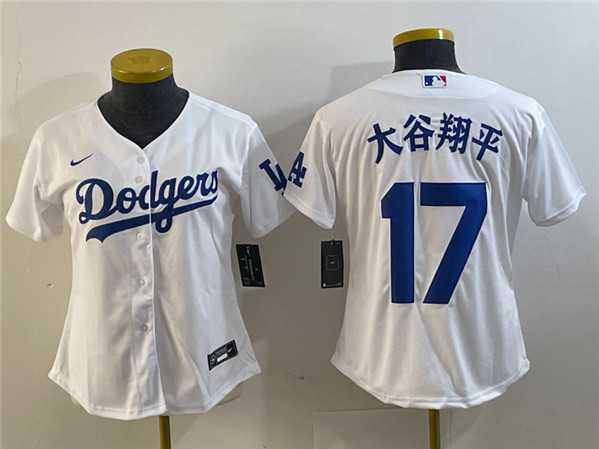 Youth Los Angeles Dodgers #17 Shohei Ohtani White Stitched Baseball Jersey->mlb youth jerseys->MLB Jersey